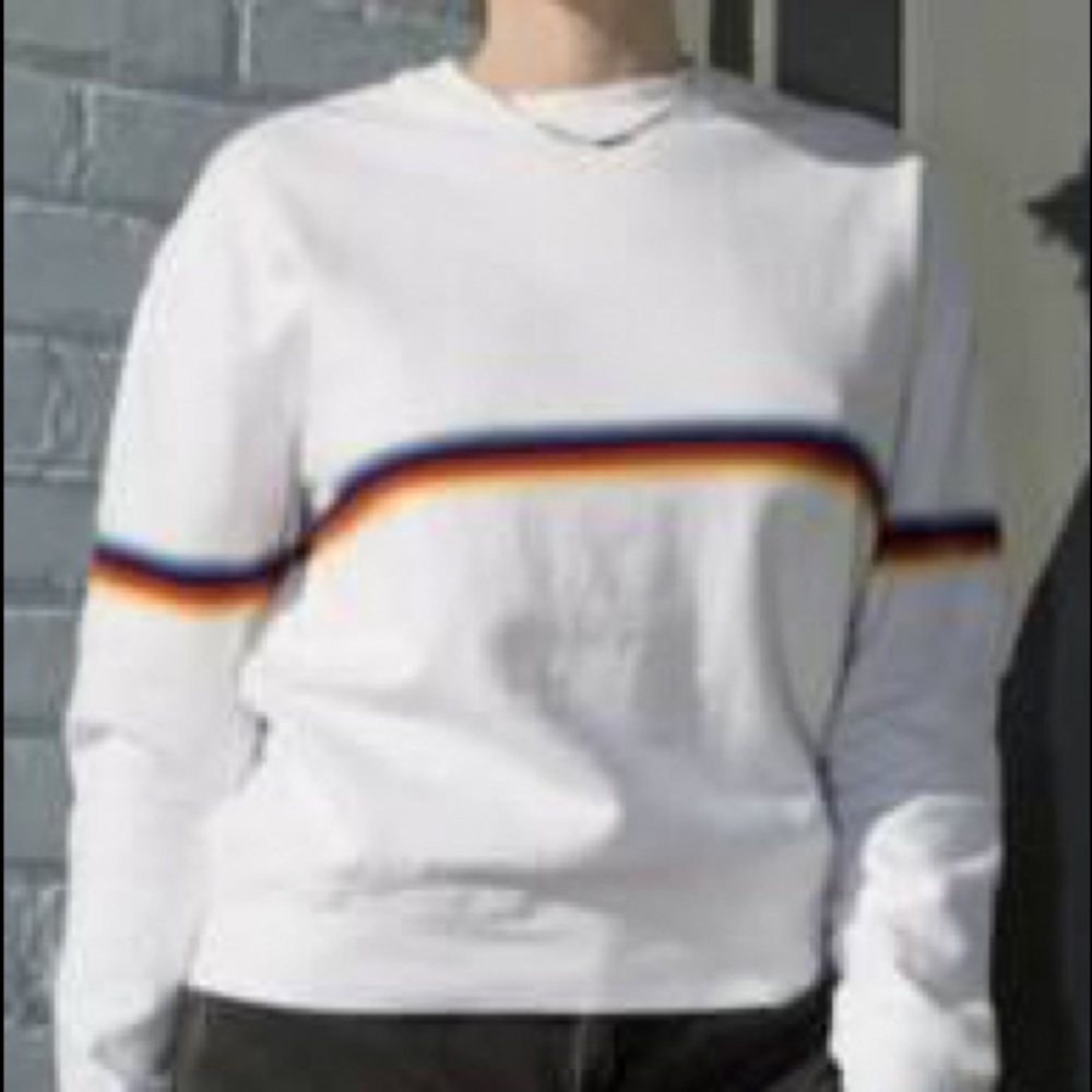 Long sleeve brandy Melville rainbow stripe